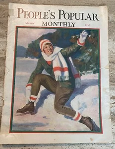 Vintage 1930 Peoples Popular Monthly Magazine February Issue - Picture 1 of 5