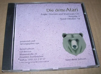 Neu Atari 520 1040 St Ste Mega Falcon 030 Computer Ausgabe 3 Deutsch CD ROM - Bild 1 von 2