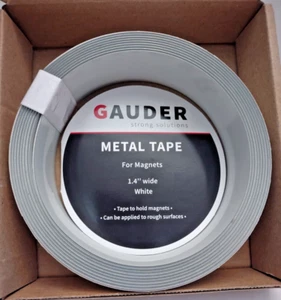 GAUDER Self-Adhesive Metal Tape | Thin Metal Strips for Magnets 10 Feet - Picture 1 of 3