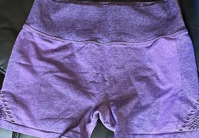 Victoria's Secret PINK Active Seamless Workout Cycling Shorts Size M Purple • 23.95€