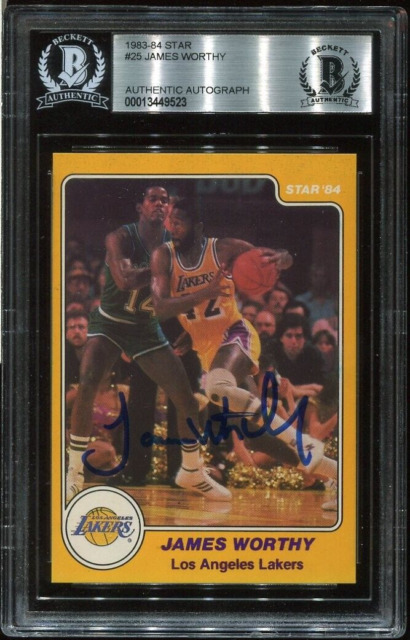 James Worthy Los Angeles Lakers Autographed Fanatics Authentic Framed 16 x  20 1987 NBA Finals Jump Shot vs. Boston Celtics Photograph