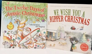 2x Australian Christmas Hardcover Books With Bonus CDs - Picture 1 of 3