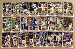 New York Mets 2023 Topps Serie 1 & 2 GOLD STAR Team Set (25 Karten) Baty-Alvarez - Bild 1 von 1