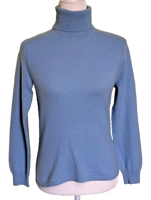 Suéter atemporal minimalista cuello alto cachemir vintage informal esquina para mujer XS Foto 1 de 4