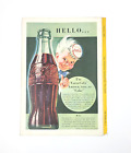 Coca Cola Vintage Ad 1942 Sprite Boy Glass Bottle National Geographic Mag. 40s
