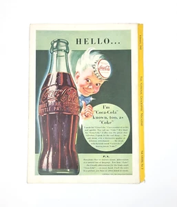 Coca Cola Vintage Werbung 1942 Sprite Boy Glasflasche National Geographic Mag. 40er Jahre - Bild 1 von 9