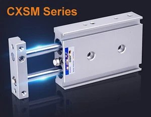 CXSM20x10/15/20/25/30~200mm Pneumatic Dual Rod Cylinder Double Acting SMC Type - Picture 1 of 20