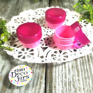 12 ROSAS 1/4 oz hágalo usted mismo bálsamo labial frascos de plástico contenedor 3301 frascos decorativos EE. UU. - Imagen 1 de 4