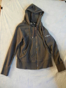 Dkny Jeans Juniors Ladies Size M Gray Zippered Long Sleeve Hoodie - Picture 1 of 4