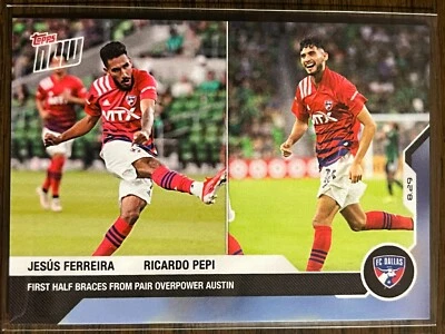 2021 Topps Now MLS #127 Jesus Ferreira Ricardo Pepi FC Dallas - Image 1 of 2