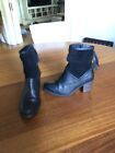 Bos. & Co. Water Resistent Suede Leather Ankle Boots Black tassel EU41 US10-10.5