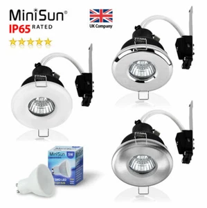 IP65 Recessed Bathroom Ceiling Lights Downlighters Downlight Spotlights LED Bulb - Picture 1 of 22