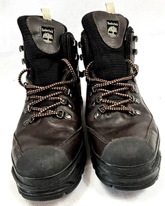 Timberland Leather Waterproof Men's 10 M Boots Brown Lace Up 91107-5422 BSFP - Picture 1 of 12