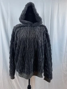 Kapuzenpullover Damen Größe M grau Plüschstruktur - Bild 1 von 8