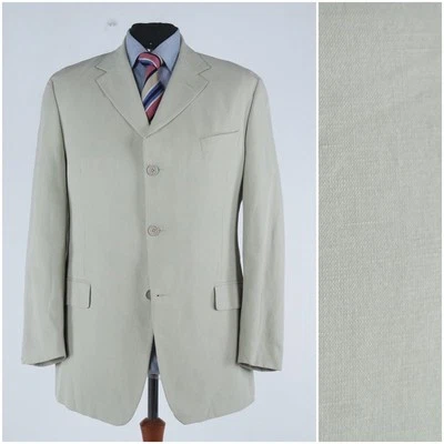 Abrigo Deportivo Para Hombres MARKS & SPENCER 44R Talla EE. UU. Beige Claro Lyocell Blazer Chaqueta Foto 1 de 4