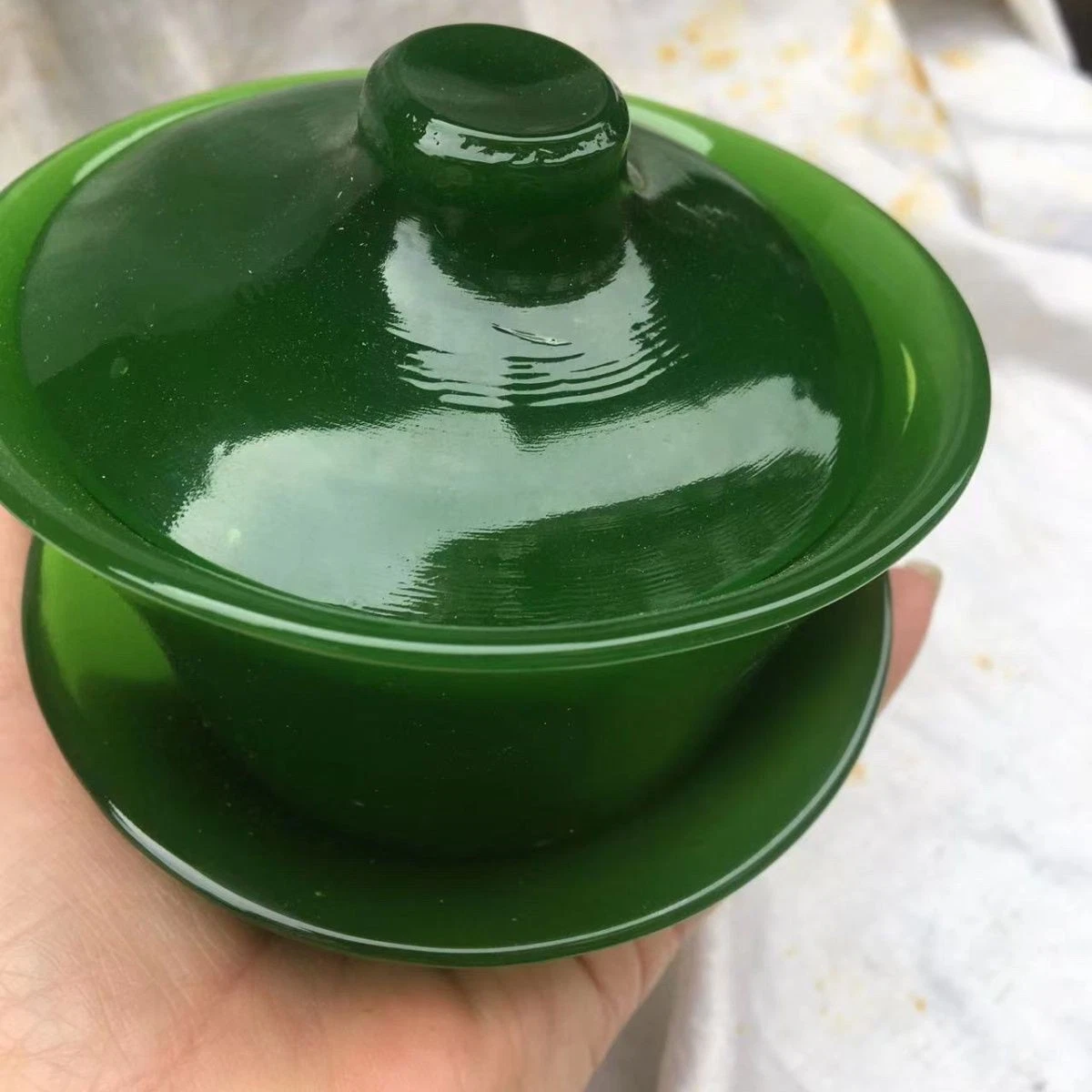 翡翠中国风茶壶| eBay