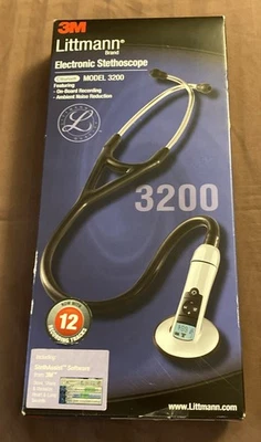 3M Littmann 3200 Electronic Stethoscope On-Board Recording, Bluetooth Maroon New - Image 1 of 4