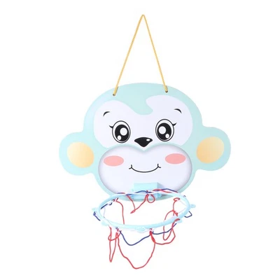  Cartoon Monkey Pattern Wandmontage Anhebbarer Mini-Basketballkorb - Bild 1 von 4