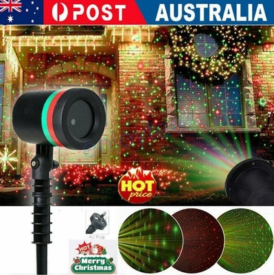 Christmas Moving Laser LED Projector Light Xmas Party Outdoor Landscape Lamp AU - Image 1 of 4