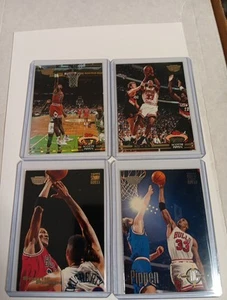 MINT 1992-93 93-94 Stadium Club Members Only Scottie Pippen 4 Card TRIPPLE DOUB - Picture 1 of 14