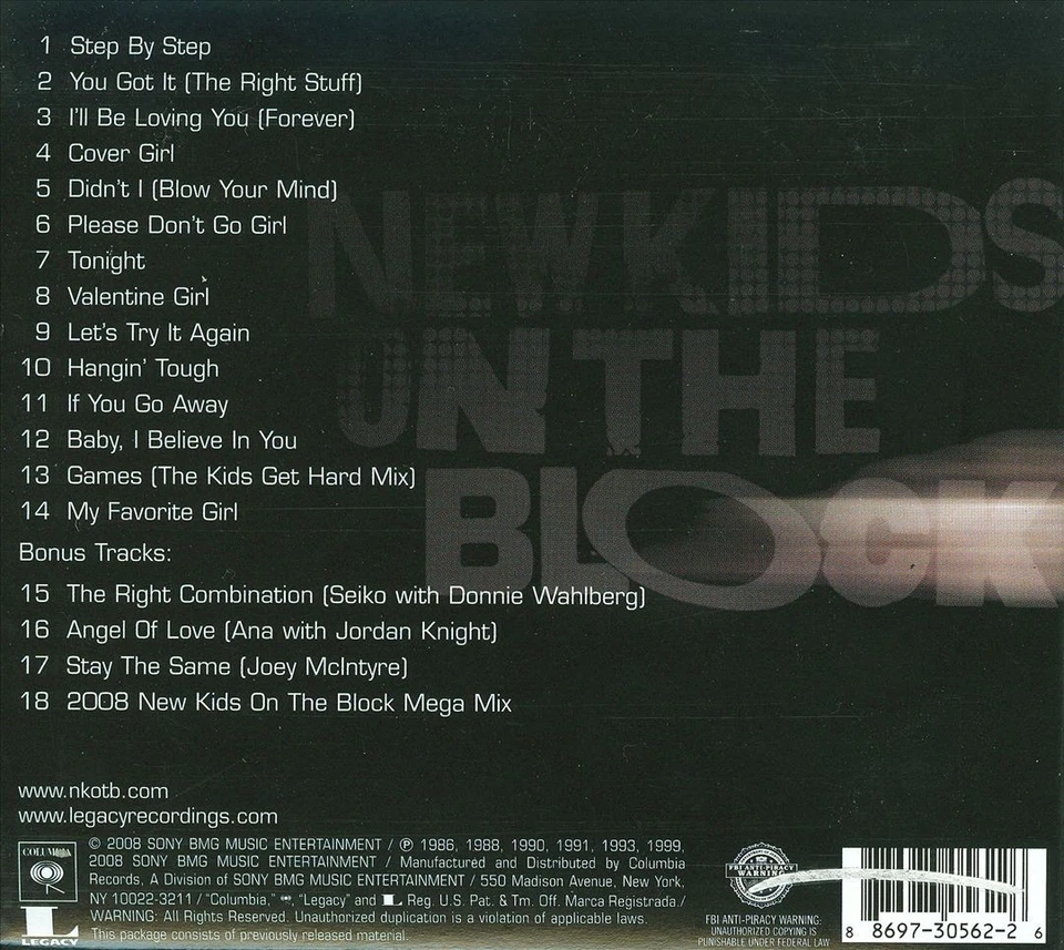 NEW KIDS ON THE BLOCK - GREATEST HITS [BONUS TRACKS] [DIGIPAK] NEW CD - Image 1 of 1