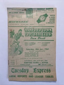 Ashford Town v Yiewsley; Southern League, 18th January 1964 - Picture 1 of 3