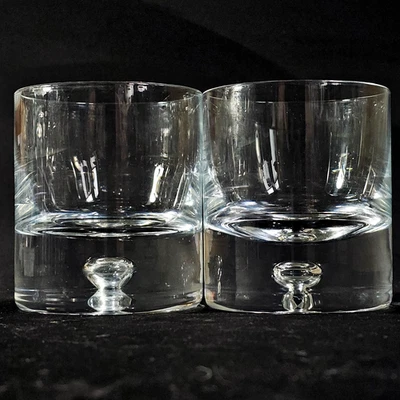BLOCK KARLSTADT DBL OLD FASHIONED GLASSES, Cut Lead Crystal, 4 1/8", 10 Oz, 2PC - Image 1 of 4