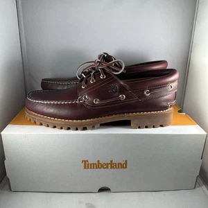 NUEVO Zapato Timberland Icon 3 Ojos Clásico Cosido a Mano para Hombres 9.5 Borgoña Redondo $190 - Imagen 1 de 9