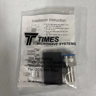 Times Microwave EZ-400-NMH-X LMR400 N Male Connector - Image 1 of 2