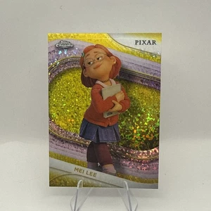 2025 Topps Chrome Disney #164 Mei Lee Yellow Mini Diamond Refractor Card - Picture 1 of 2