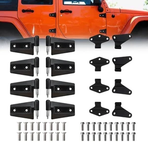 Door Hinges Kit for Jeep Wrangler JK JKU 2007-2018 4-Door, Interior (Matt) an... - Picture 1 of 7