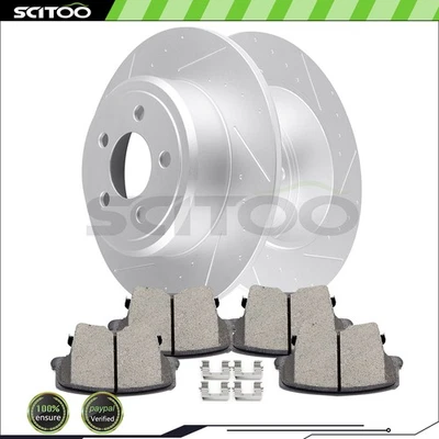 Rear Brake Rotors And Ceramic Pads For Dodge Challenger 2009 - 2011 SE - Image 1 of 4