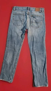 Lucky Brand 121 Heritage Slim Jeans Men’s Size 33x32 Leather Logo Patch - Picture 1 of 5