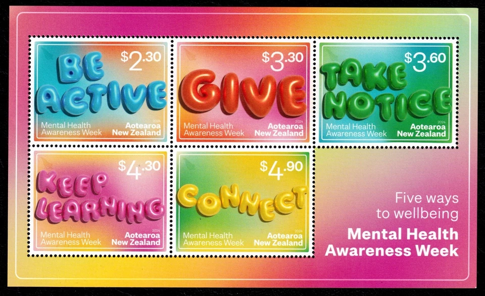 Nueva Zelanda 2024 Semana de Concientización sobre la Salud Mental Como Nueva MNH Hoja en Miniatura Foto 1 de 1
