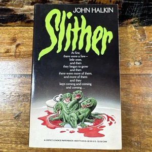 Slither By John Halkin 1980 Nelson Paperback Book Vintage Horror - Picture 1 of 18