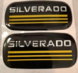 For Chevrolet Silverado Emblem Pair Replacement Badge Decal 1988-2007 Adhesive - Bild 1 von 1