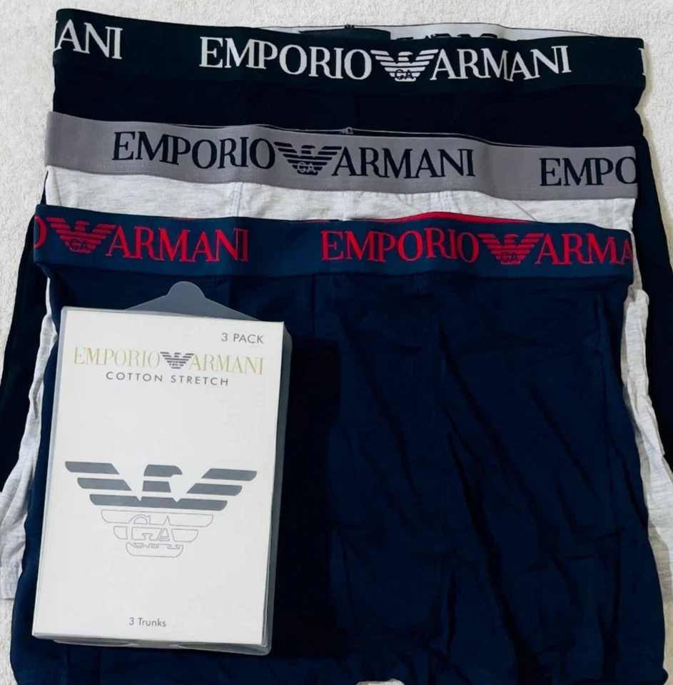 Pack de 3 ropa interior boxer Emporio Armani para hombre algodón elástico M,L @ OFERTA Foto 1 de 4
