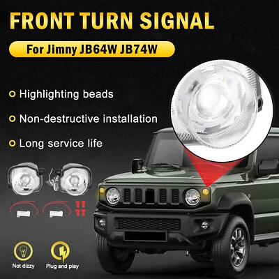Pair of Front Turn Signal Lamp Light For Suzuki Jimny JB64 JB74 19-21 Clear S11 - Image 1 of 4