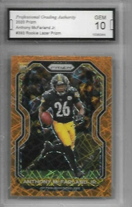 Steelers Anthony McFarland Jr RC Lazer Prizm 2020 graduado PGA gema 10 #393 - Imagen 1 de 2