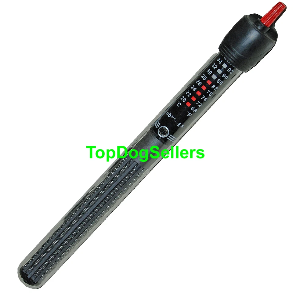 Calentador 200W vatios sumergible pecera acuario agua dulce peces tropicales 30 40F Foto 1 de 1