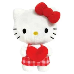 Peluche grande Hello Kitty 10 pulgadas con corazón nuevo con etiquetas. Oficial - Imagen 1 de 1