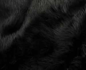 BLACK 60" Wide Shaggy faux Fur Fabric BY THE YARD Upholstery - Picture 1 of 1