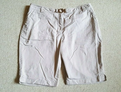 Pantalones Cortos Mujer-CHARTER CLUB-Beige Algodón Elástico Frente Plano Bermudas -16 Foto 1 de 4