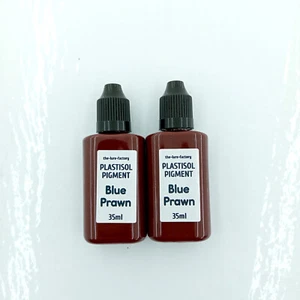 2x BLUE PRAWN COLOUR CHANGING LIQUID PLASTISOL PIGMENT COLOURING PLASTICS 35ml - Picture 1 of 2