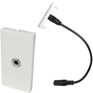 NEW 20CM 3.5mm Stereo Jack Euro Module Cable Lead For Faceplates - Pigtail Type - Picture 1 of 6