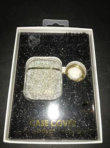 NEW dELiA's Glitter Gold Airpod Case Cover w/ Keychain Hoop - Picture 1 of 4