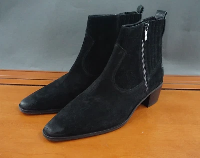 Donald Pliner Banks Women's 9.5 Shoe Black Suede Pull On Casual Ankle Bootie - Image 1 of 4