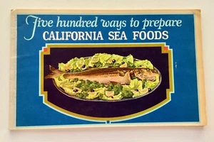 Scarce 1933 California Sea Foods Recipe Booklet - Excellent Condition - Bild 1 von 9