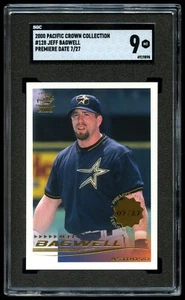 2000 Pacific Crown Collection Premiere Date #128 Jeff Bagwell /27 SGC 9 MINT - Picture 1 of 2