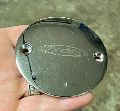 RevTech Timing Timer Points Cover Domed, Chrome for Big Twin Harley-Davidson - Image 1 of 4